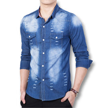 Men Denim Shirts Shirts Men Denim Jeans Casual Slim Fits BL