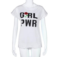 Black White   O Neck Short Sleeve T Shirts   Floral Rose Bottoming Casaul European Tee Tops #23 BL