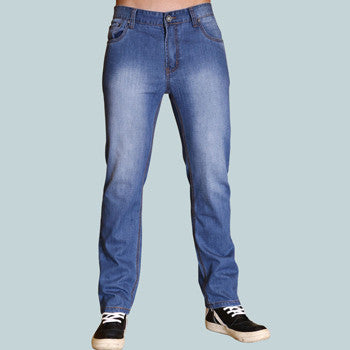 Leisure True Jeans Men Mid Waist Famous Straight Denim Long Trousers Business Designer Jeans Casual Jeans Pant BL