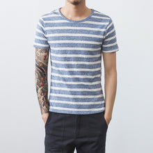 Casual Men T Shirts Slim Fits Men Stripped T SHIRTS Cotton Men T Shirts Soft M-XXL BL