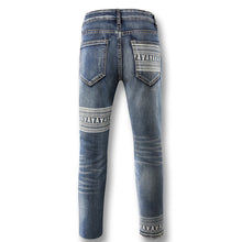 Denim Pants Printed Jeans Style Full Length Skull Picture Jeans Punk Style Beggar Slim Fit Jeans Men Pants BL