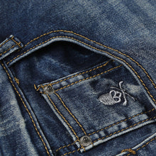 Denim Pants Printed Jeans Style Full Length Skull Picture Jeans Punk Style Beggar Slim Fit Jeans Men Pants BL