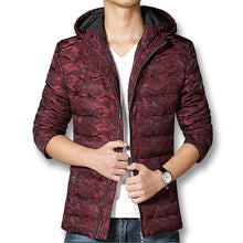 Men Camouflage Thick Jackets and Costs Warm Hooded Men Parkas Casual Men Overcoats Slim Fits S- BL