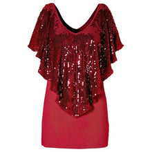 Blouses For Women  Sequin Off Shoulder Women Sparkle Glitter Short Sleeve Ladies Tops Camisetas Mujer #63 BL