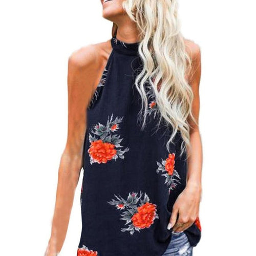 Women   Floral Print Sleeveless Tank Top For Women Casual T-shirt Tops Ladies Vintage #52 BL