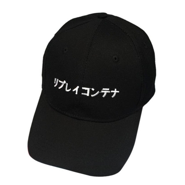 snapback caps men Solid Japanese Letter adjustable baseball hats for Men Women hip hop baseball cap chapeau homme BL