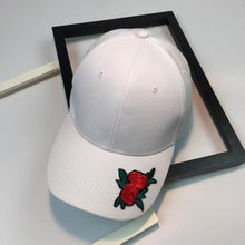 High Quality Baseball Cap Women  Cotton Adjustable Rose Embroidery Snapback Caps  Hip Hop Hat Female Bone Gorras #01 BL