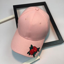 High Quality Baseball Cap Women  Cotton Adjustable Rose Embroidery Snapback Caps  Hip Hop Hat Female Bone Gorras #01 BL