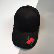 High Quality Baseball Cap Women  Cotton Adjustable Rose Embroidery Snapback Caps  Hip Hop Hat Female Bone Gorras #01 BL