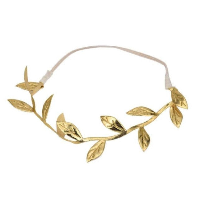 ! Bronzing Leaves Women Headband Elastics For Women Hair Accessories Headband Gold Sliver #425 BL