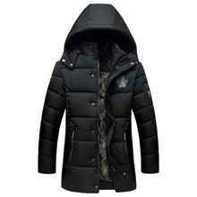 Long Men Clothing Outwear Casual Jacket Cotton Parkas Plus Size Warm Hooded Coats Jackets BL