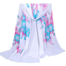 Floral Print Scarf Ladies Chiffon 4 Colors Women Scarf Wraps Shawls Fulares Mujer charpes Foulards Femme YLYL BL
