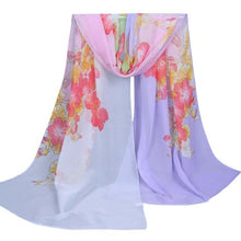 Floral Print Scarf Ladies Chiffon 4 Colors Women Scarf Wraps Shawls Fulares Mujer charpes Foulards Femme YLYL BL