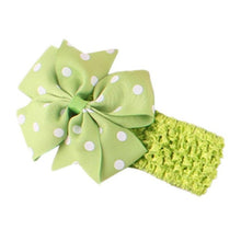 Kids-Hairbands 10Color Hair Accessories  Headbands Girls Flower Cute Cloth Head Wear Hair Bow Wave Headband BL