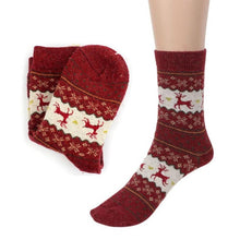 LandFox   Cute Christmas Deer Design Casual Knit Wool Socks Warm  Mens Women BL