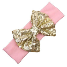 LandFox   Elastic Children Headband Cute Sequins Bow Baby Girl Hair Accessories BL