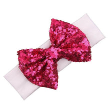 LandFox   Elastic Children Headband Cute Sequins Bow Baby Girl Hair Accessories BL