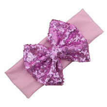 LandFox   Elastic Children Headband Cute Sequins Bow Baby Girl Hair Accessories BL