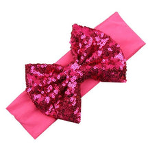 LandFox   Elastic Children Headband Cute Sequins Bow Baby Girl Hair Accessories BL
