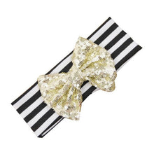 LandFox   Elastic Children Headband Cute Sequins Bow Baby Girl Hair Accessories BL