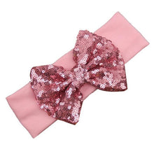 LandFox   Elastic Children Headband Cute Sequins Bow Baby Girl Hair Accessories BL