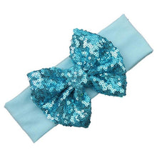 LandFox   Elastic Children Headband Cute Sequins Bow Baby Girl Hair Accessories BL