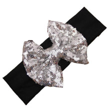 LandFox   Elastic Children Headband Cute Sequins Bow Baby Girl Hair Accessories BL