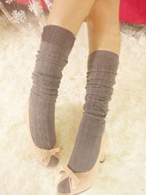 LandFox   Women Socks  Cotton Women Knit Over Knee Thigh Spiral Pattern High Boot Socks BL