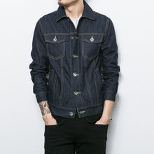 Men Denim Jackets Men Jackets and Coats Slim Fits Jacquard Youth Popular Casual Black Denim Men Coats BL