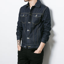 Men Denim Jackets Men Jackets and Coats Slim Fits Jacquard Youth Popular Casual Black Denim Men Coats BL