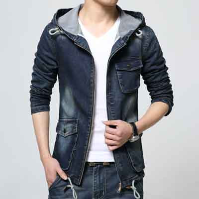 Men Jacket Denim Men Blue Denim Jeans Coats Designer Men Slim Fits Outwears With Hat Plus Size BL