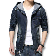 Men Jacket Denim Men Blue Denim Jeans Coats Designer Men Slim Fits Outwears With Hat Plus Size BL