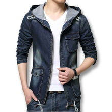 Men Jacket Denim Men Blue Denim Jeans Coats Designer Men Slim Fits Outwears With Hat Plus Size BL