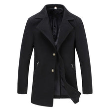 Men Wool Blends Turn-down Collar Jackets Windproof Men Slim Fits Overcoats Plus Size Casual Men Coats Quality BL