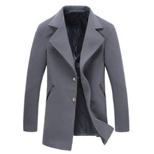 Men Wool Blends Turn-down Collar Jackets Windproof Men Slim Fits Overcoats Plus Size Casual Men Coats Quality BL
