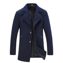 Men Wool Blends Turn-down Collar Jackets Windproof Men Slim Fits Overcoats Plus Size Casual Men Coats Quality BL