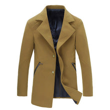 Men Wool Blends Turn-down Collar Jackets Windproof Men Slim Fits Overcoats Plus Size Casual Men Coats Quality BL