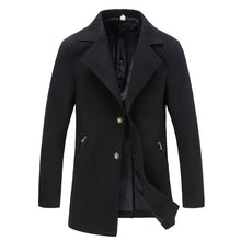 Men Wool Blends Turn-down Collar Jackets Windproof Men Slim Fits Overcoats Plus Size Casual Men Coats Quality BL