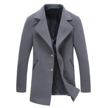 Men Wool Blends Turn-down Collar Jackets Windproof Men Slim Fits Overcoats Plus Size Casual Men Coats Quality BL