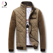 Men's Down Coat Hooded Thick Stand Collar Down Jacket Cotton Casual Outwear Plus Size BL