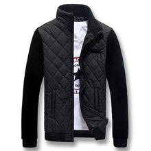 Men's Down Coat Hooded Thick Stand Collar Down Jacket Cotton Casual Outwear Plus Size BL