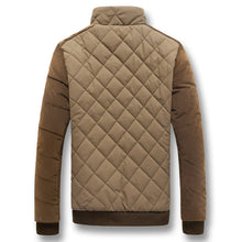 Men's Down Coat Hooded Thick Stand Collar Down Jacket Cotton Casual Outwear Plus Size BL