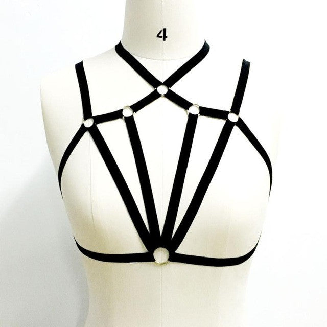 best sites for sexy lingerie Sexy Bandage Hollow Out Goth Garter Belt Punk sexy Bra Erotic Lingerie –  beautylifeo