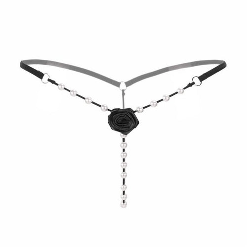 Sexy Womens Underwear Pearl Flower G String And Thongs Sollid Low Waist G String Ladies Panties lenceria sexy mujer BL