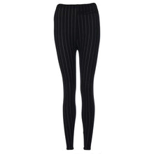 Women Leggings Elasticity Skinny Striped Stretchy Long Pants Leggings Ladies Black Blue pantalones mujer #53 BL