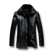Men Leather Coats Men Jackets Warm Slim Outwears Men Jackets Coats Black Men Leather Coat BL