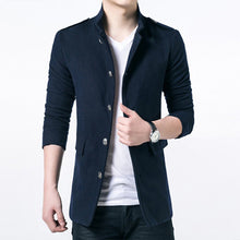 Men Trench Men Jackets Slim Fits Long Casual Coats Men's Thick Outwears Plus Size Quality BL