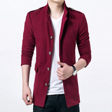 Men Trench Men Jackets Slim Fits Long Casual Coats Men's Thick Outwears Plus Size Quality BL