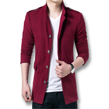 Men Trench Men Jackets Slim Fits Long Casual Coats Men's Thick Outwears Plus Size Quality BL