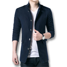 Men Trench Men Jackets Slim Fits Long Casual Coats Men's Thick Outwears Plus Size Quality BL